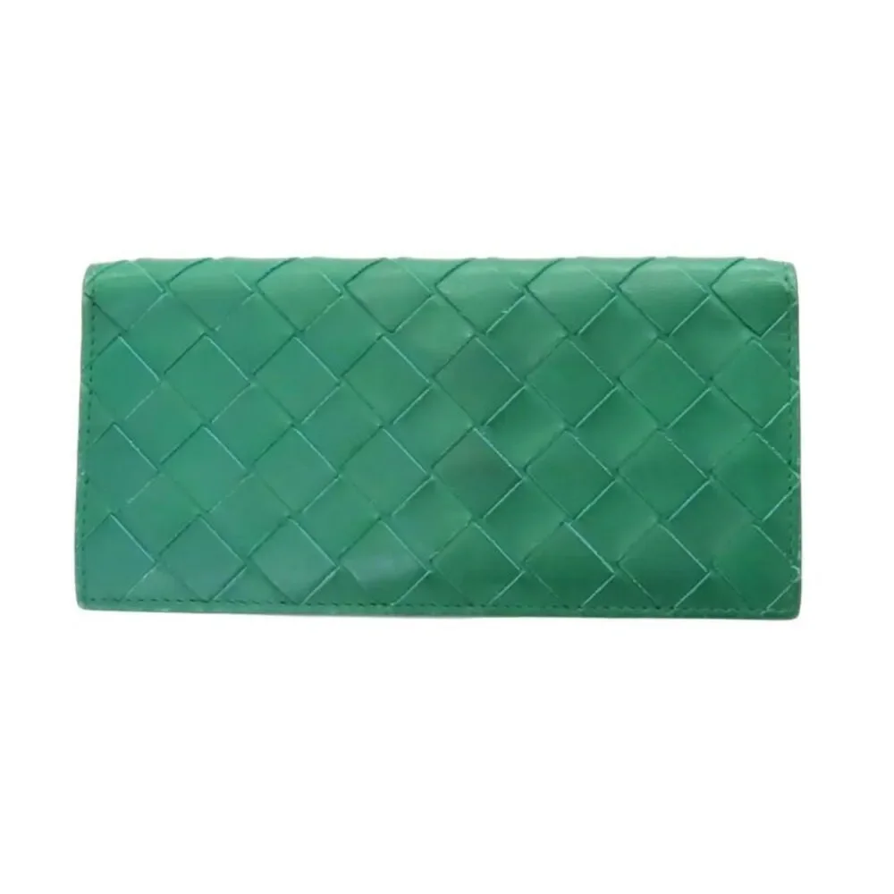 Bottega Veneta Intrecciato Long Wallet Leather Wallet